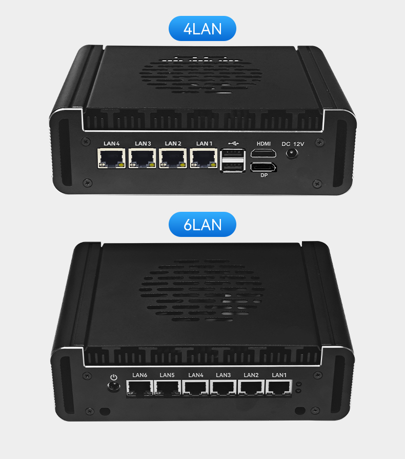 4 lan 6 lan industrial pc